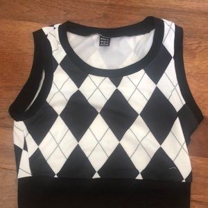SHEIN cropped checkered vest